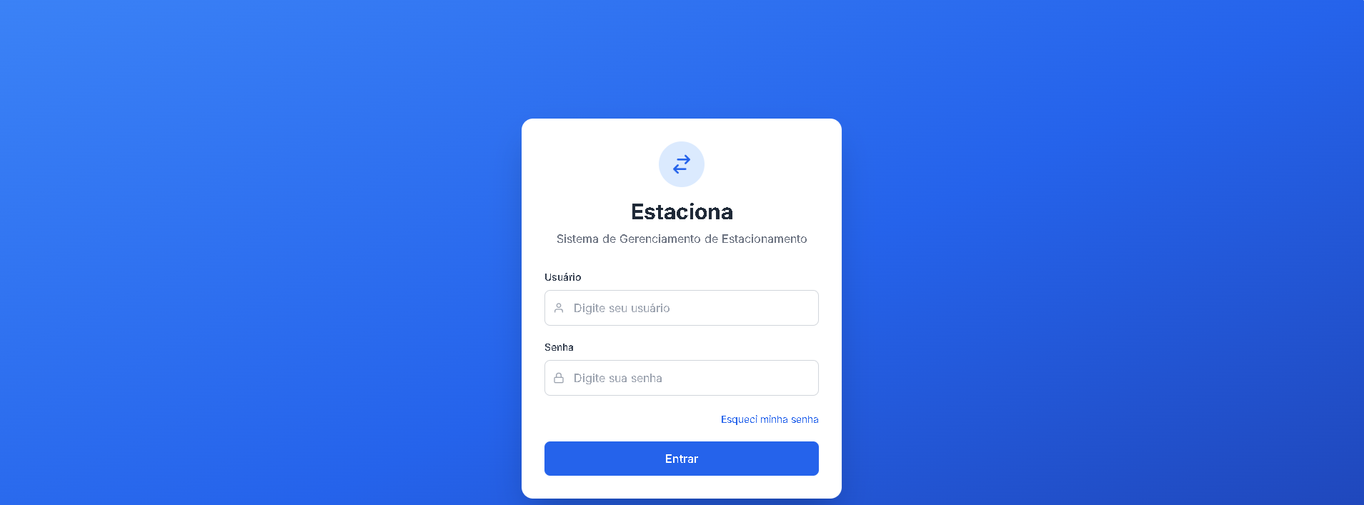 Sistema para Estacionamento e Lavação
